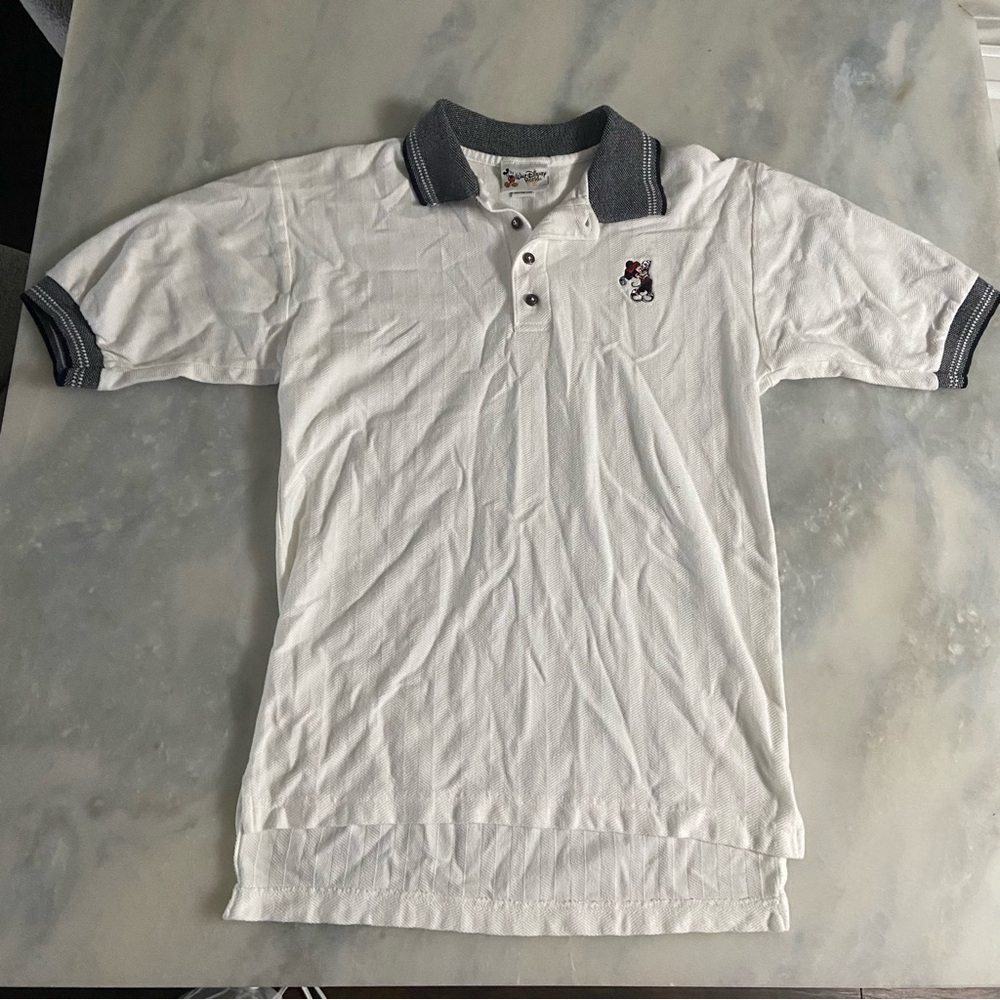VTG Walt Disney World Polo Shirt Men's Mickey Mouse Embroidered Cotton Size Sm